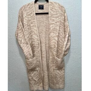 ABERCROMBIE & FITCH woman’s Sz XS Duster Sweeper Cardigan Sweater Animal Print